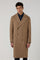 Cappotto Polo doppiopetto in lana e cashmere con martingala cammello