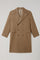 Cappotto Polo doppiopetto in lana e cashmere con martingala cammello