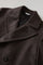 Brown Herringbone Wool double-breasted Polo Coat with martingale