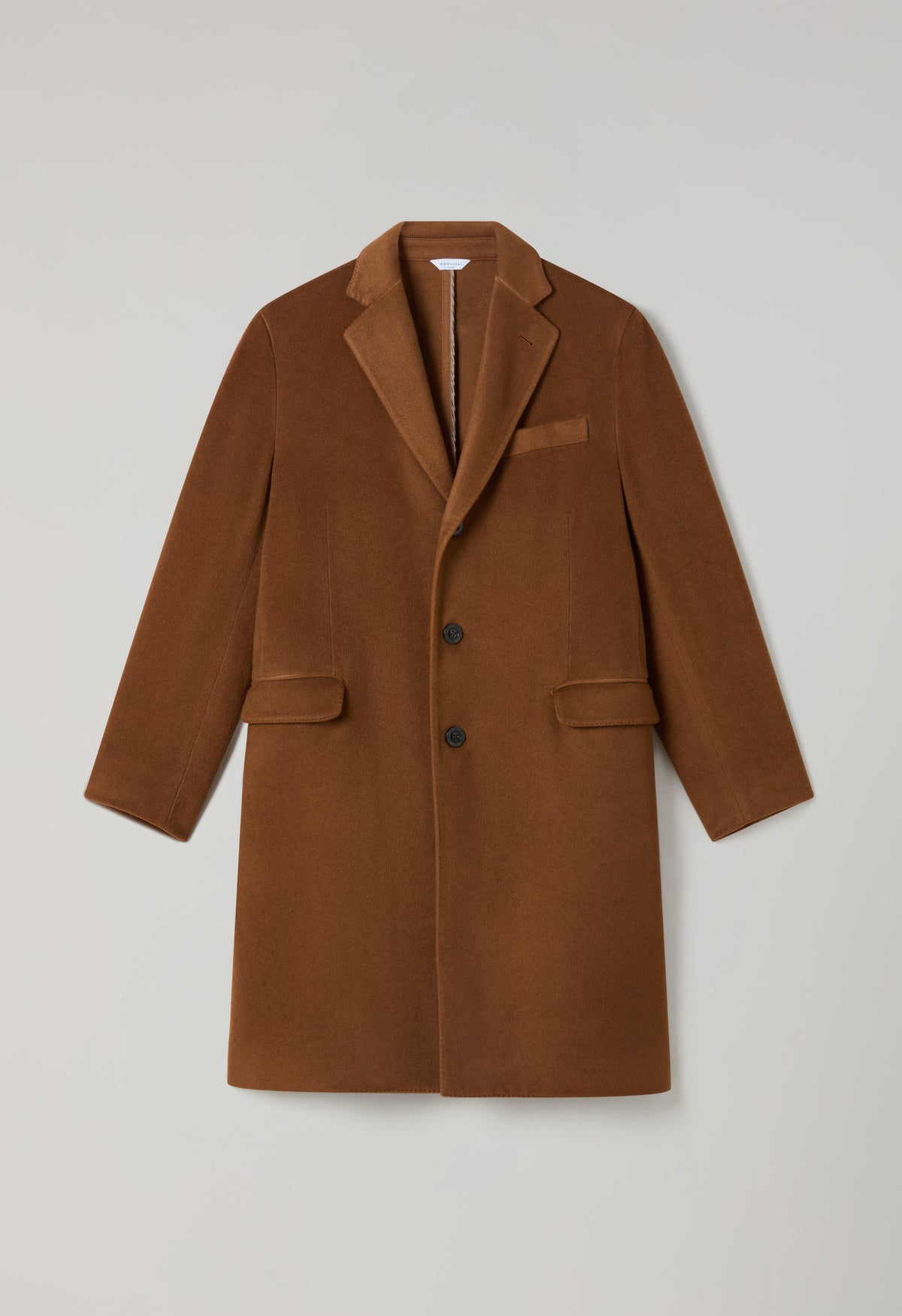 Brown Garment Dyed Cashmere Coat