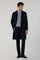 Cappotto doppiopetto in cashmere tinto in capo blu