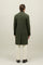 Green Wool Vichy double-breasted K-Coat