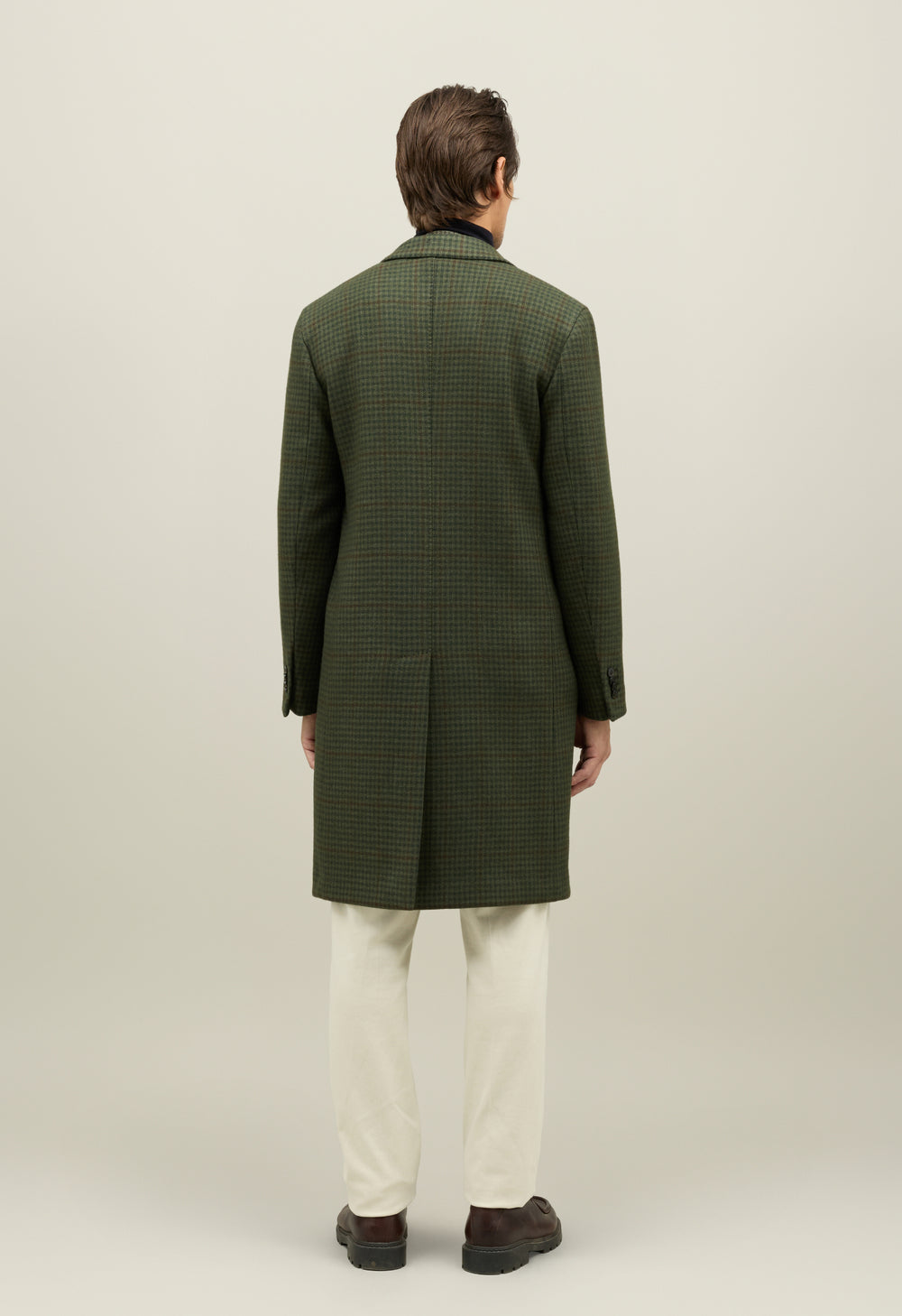 Green Wool Vichy double-breasted K-Coat