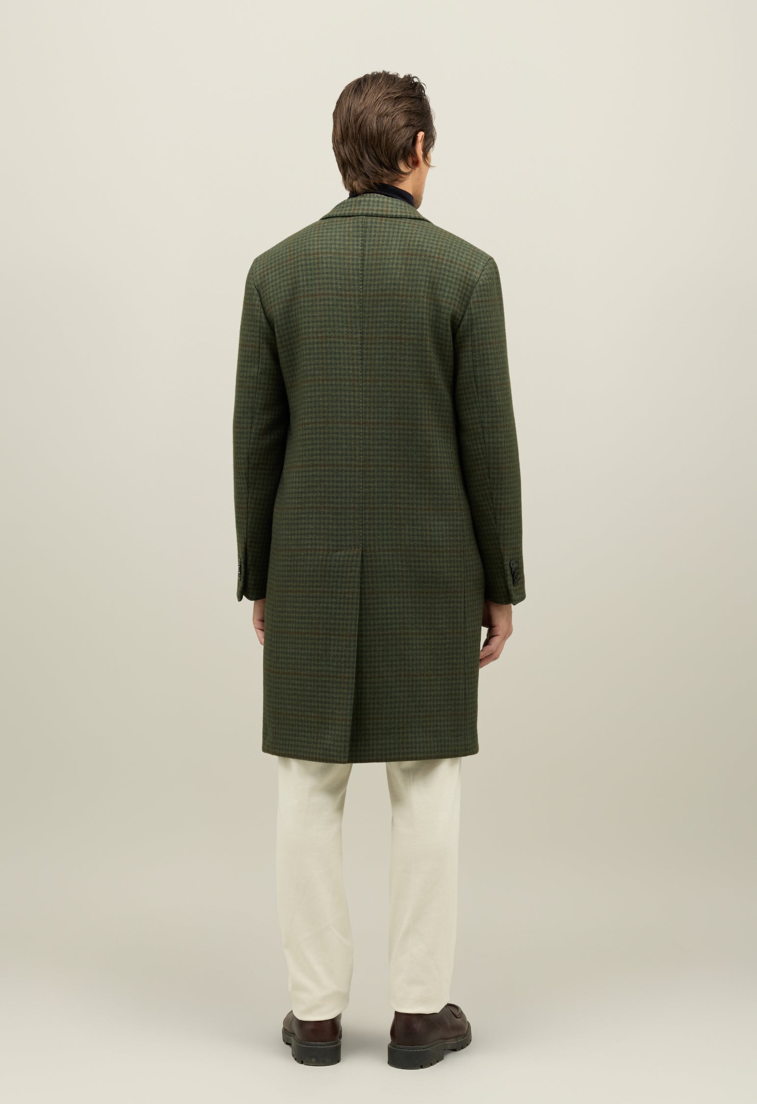 Green Wool Vichy double-breasted K-Coat
