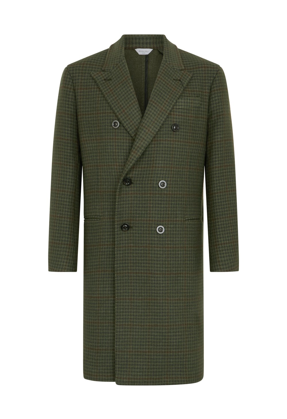 Green Wool Vichy double-breasted K-Coat