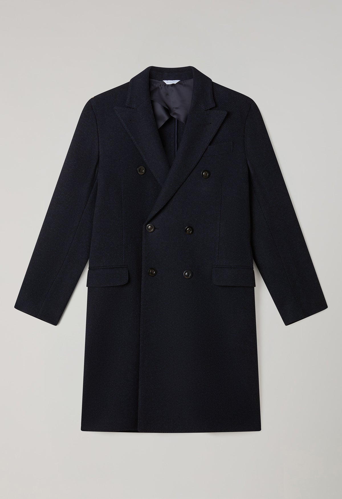 Blue Wool Cashmere double-breasted Coat