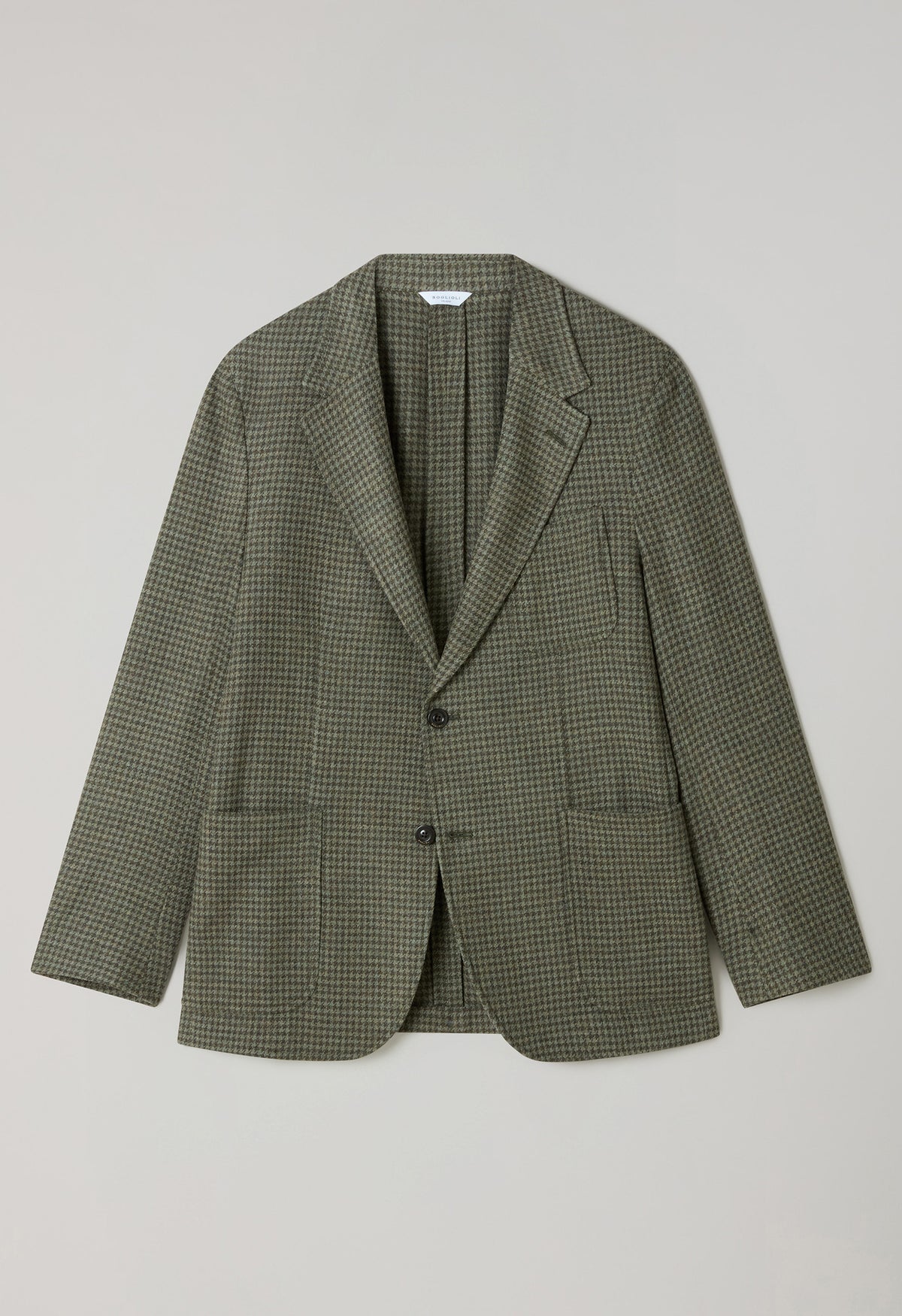 Green Houndstooth Soft Wool blend Windsor Jacket 