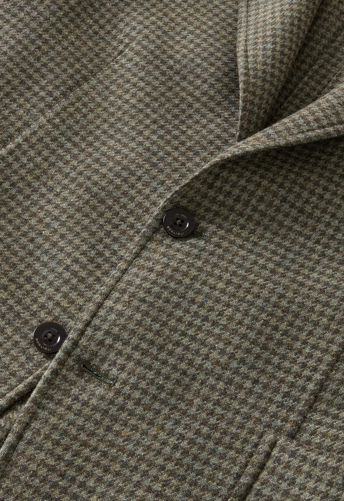 Green Houndstooth Soft Wool blend Windsor Jacket 