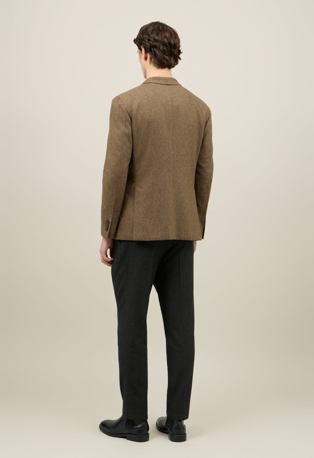 Brown Wool Flannel Windsor Jacket