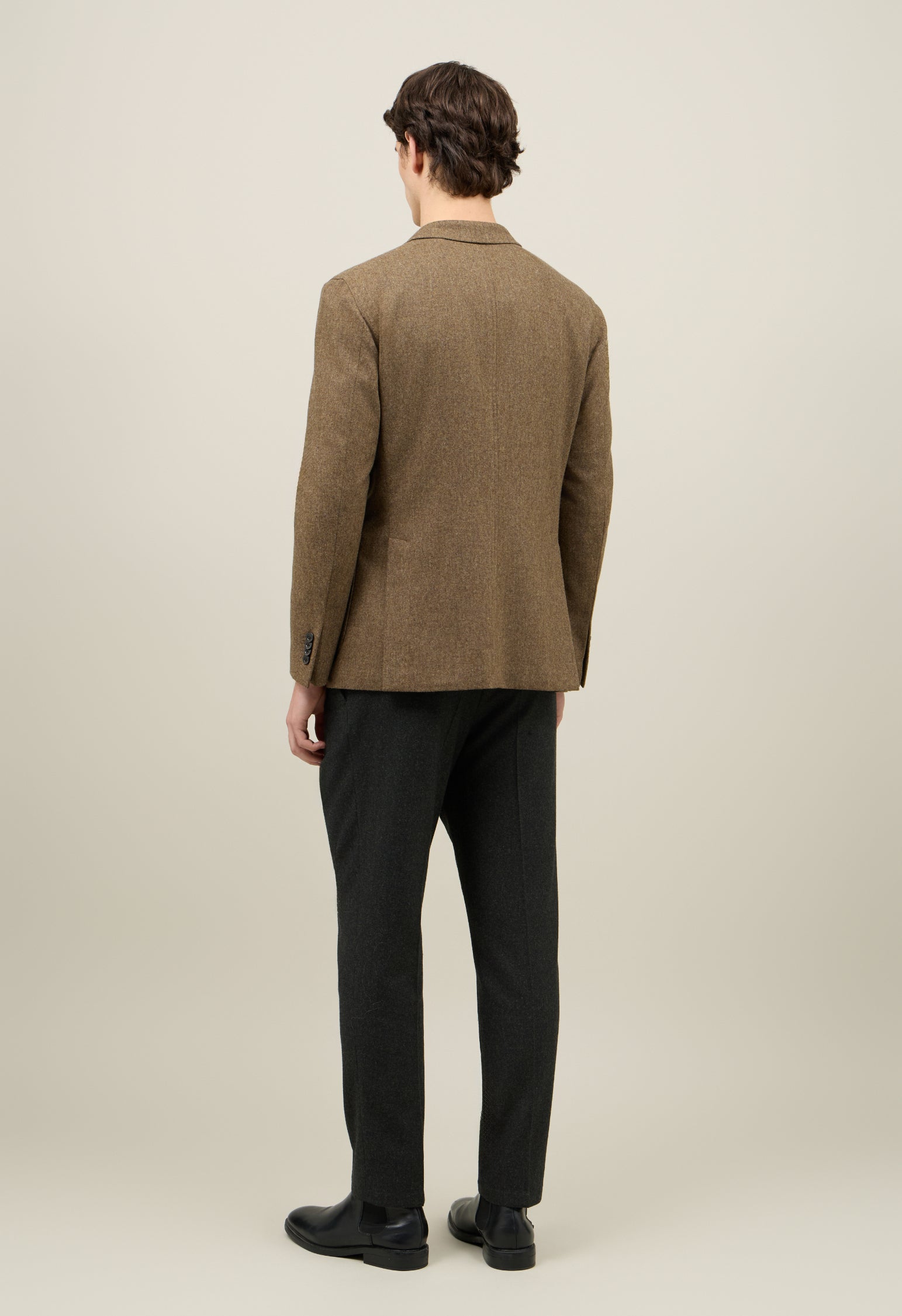 Brown Wool Flannel Windsor Jacket