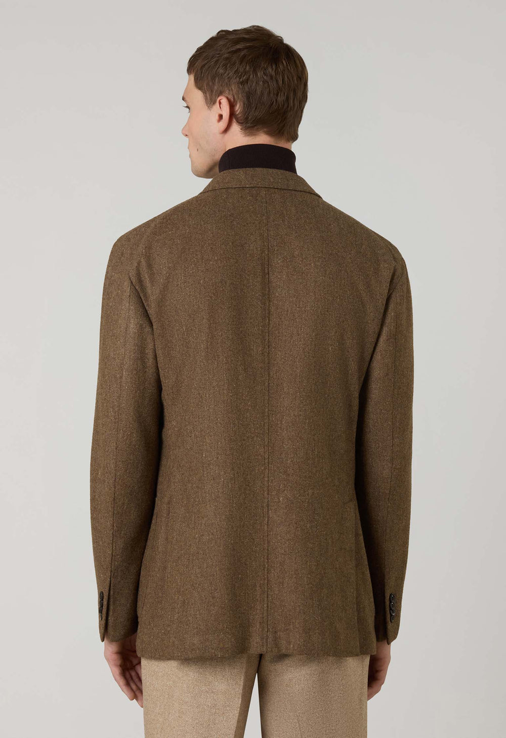 Brown Wool Flannel Windsor Jacket