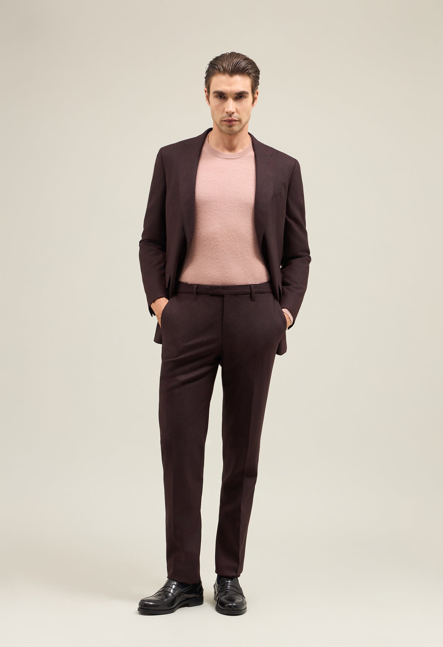 Bordeaux Superlight Flannel B-Line Suit