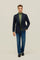 Blue Wool Hopsack double-breasted B-Line Jacket 