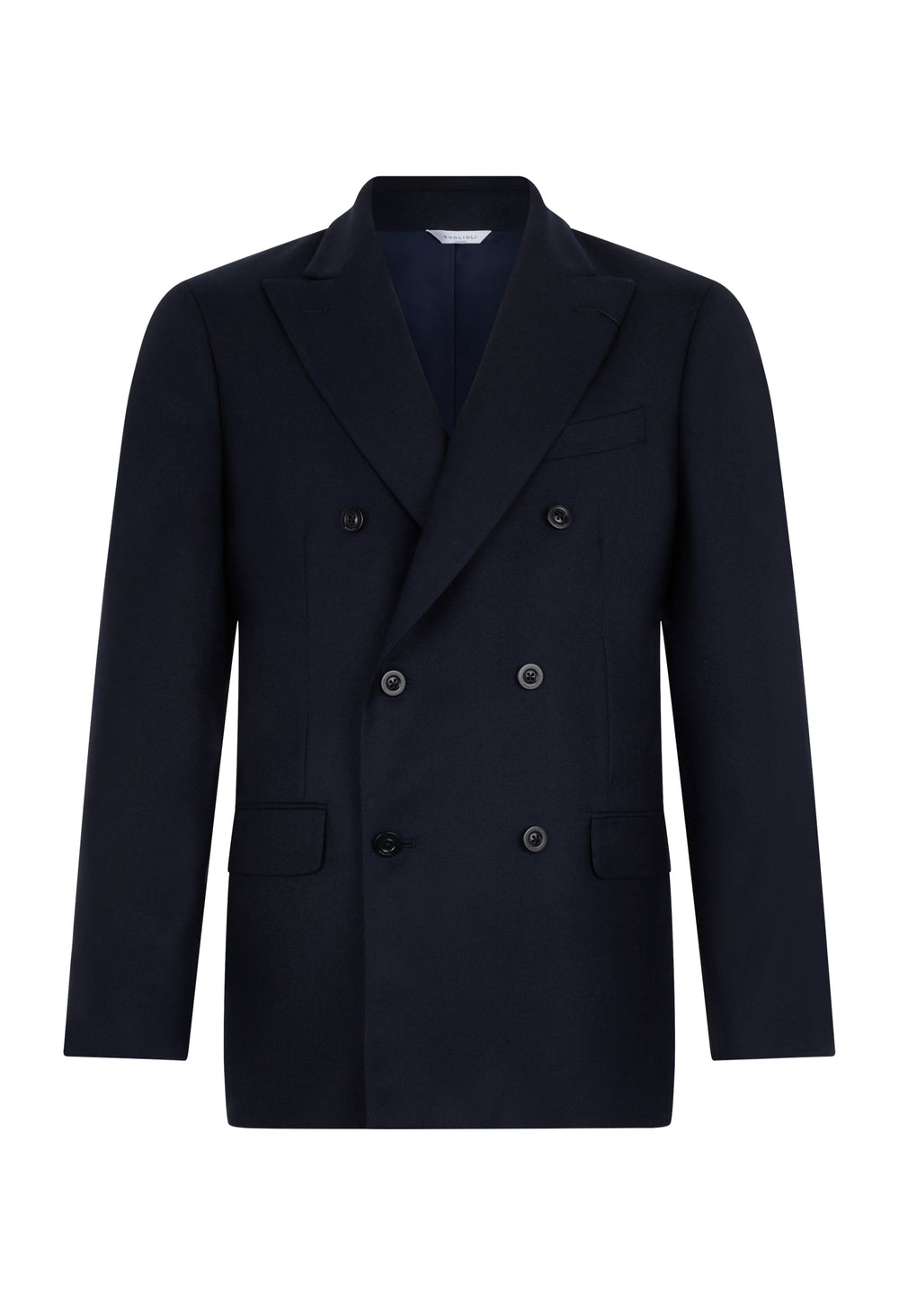 Blue Wool Hopsack double-breasted B-Line Jacket 
