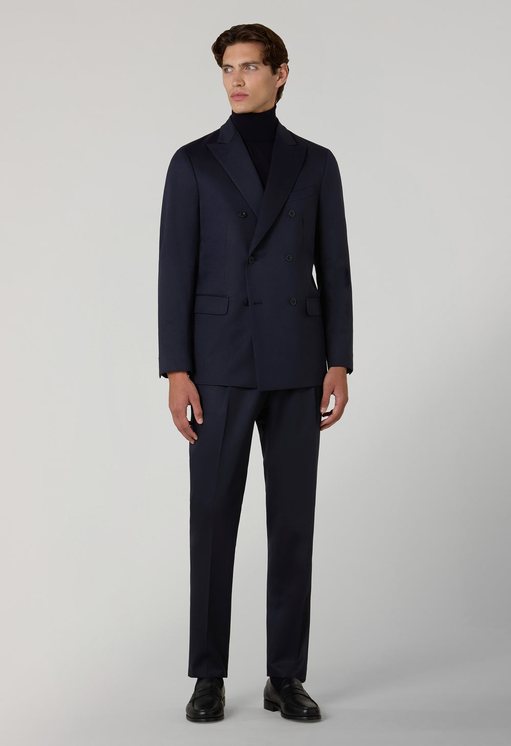 Blue Stretch Wool B-Line Suit