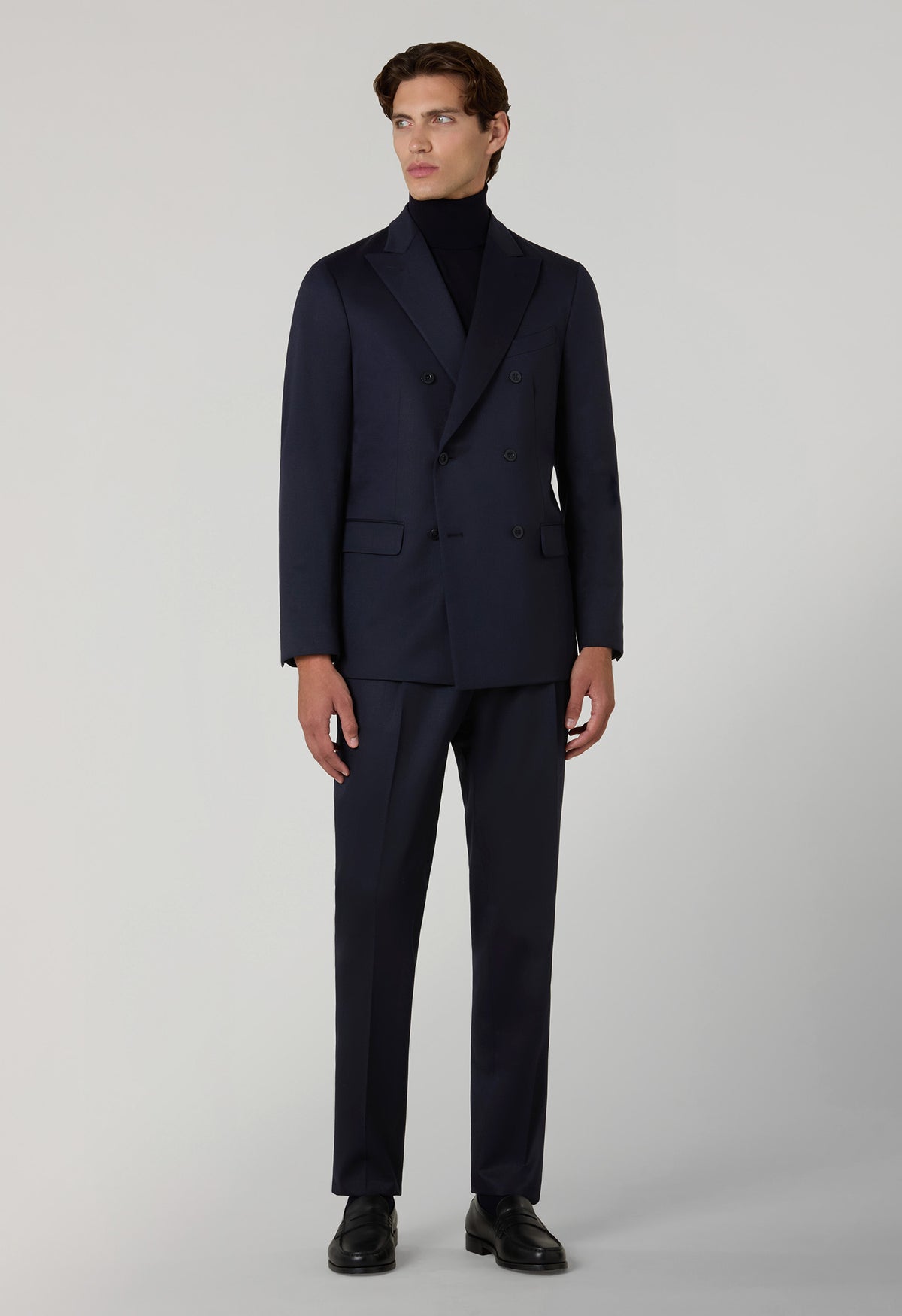 Blue Stretch Wool B-Line Suit