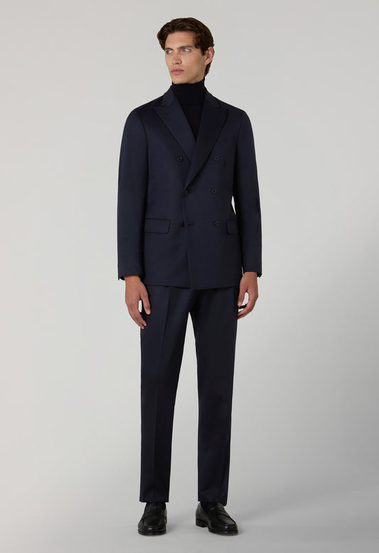Blue Stretch Wool B-Line Suit