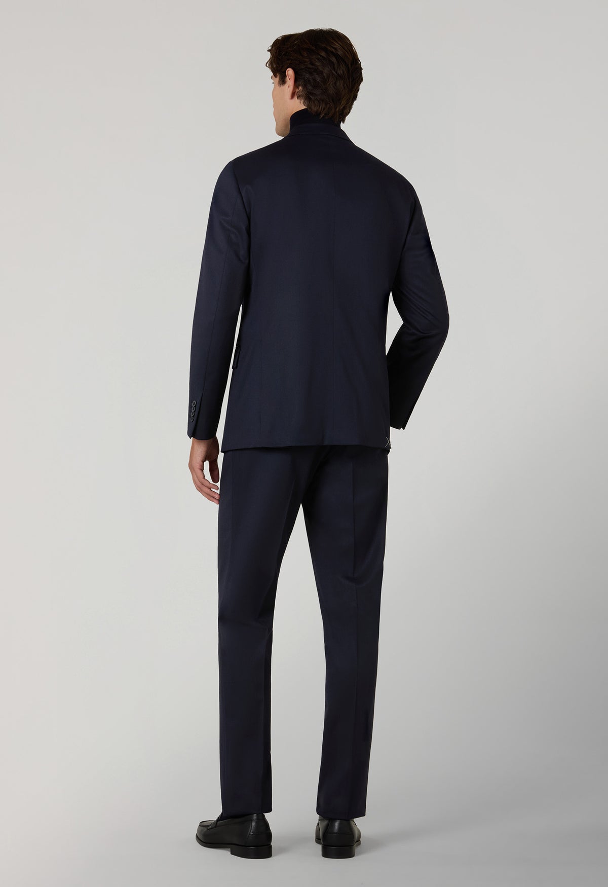 Blue Stretch Wool B-Line Suit