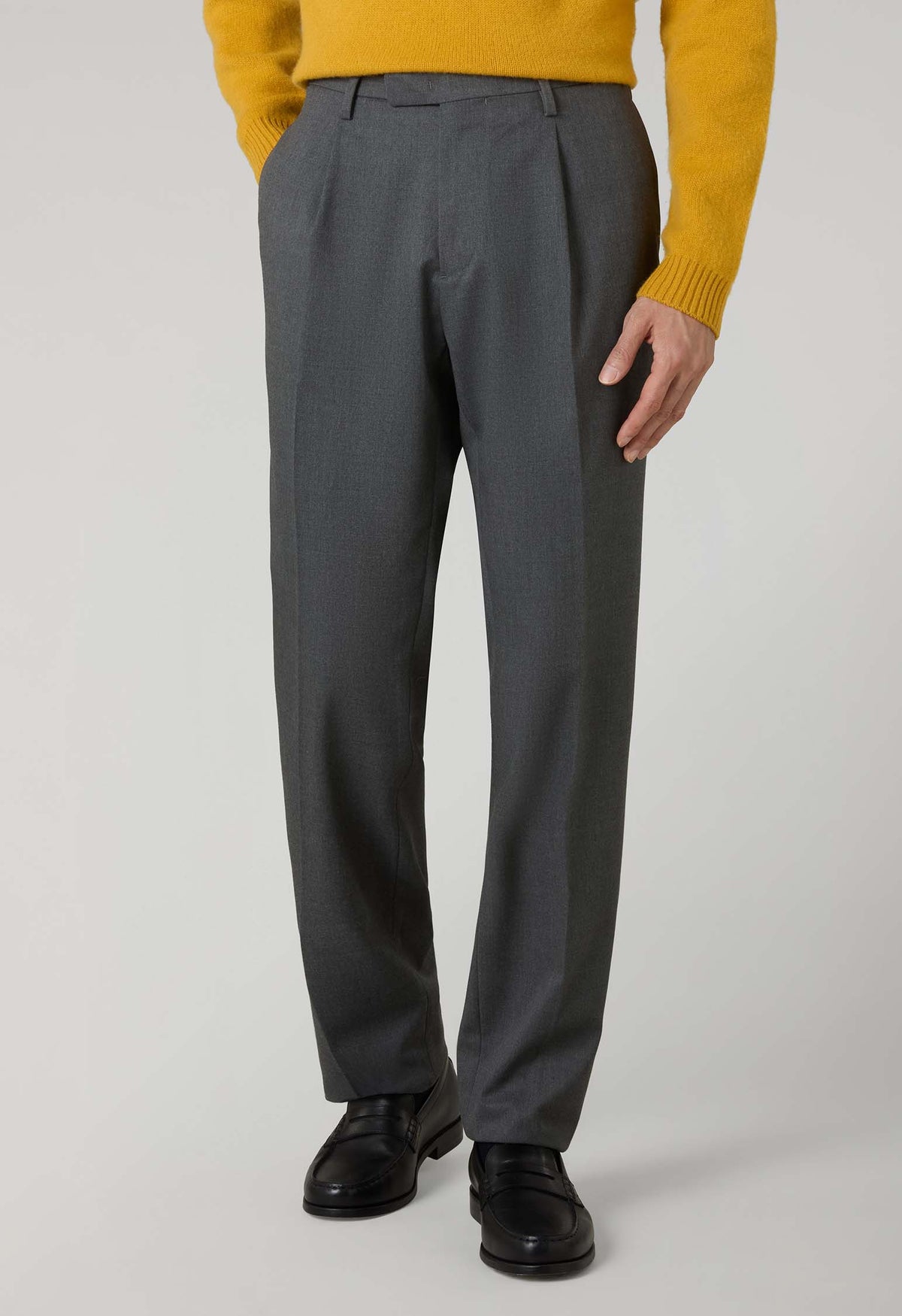 Grey Stretch Wool B-Line Suit
