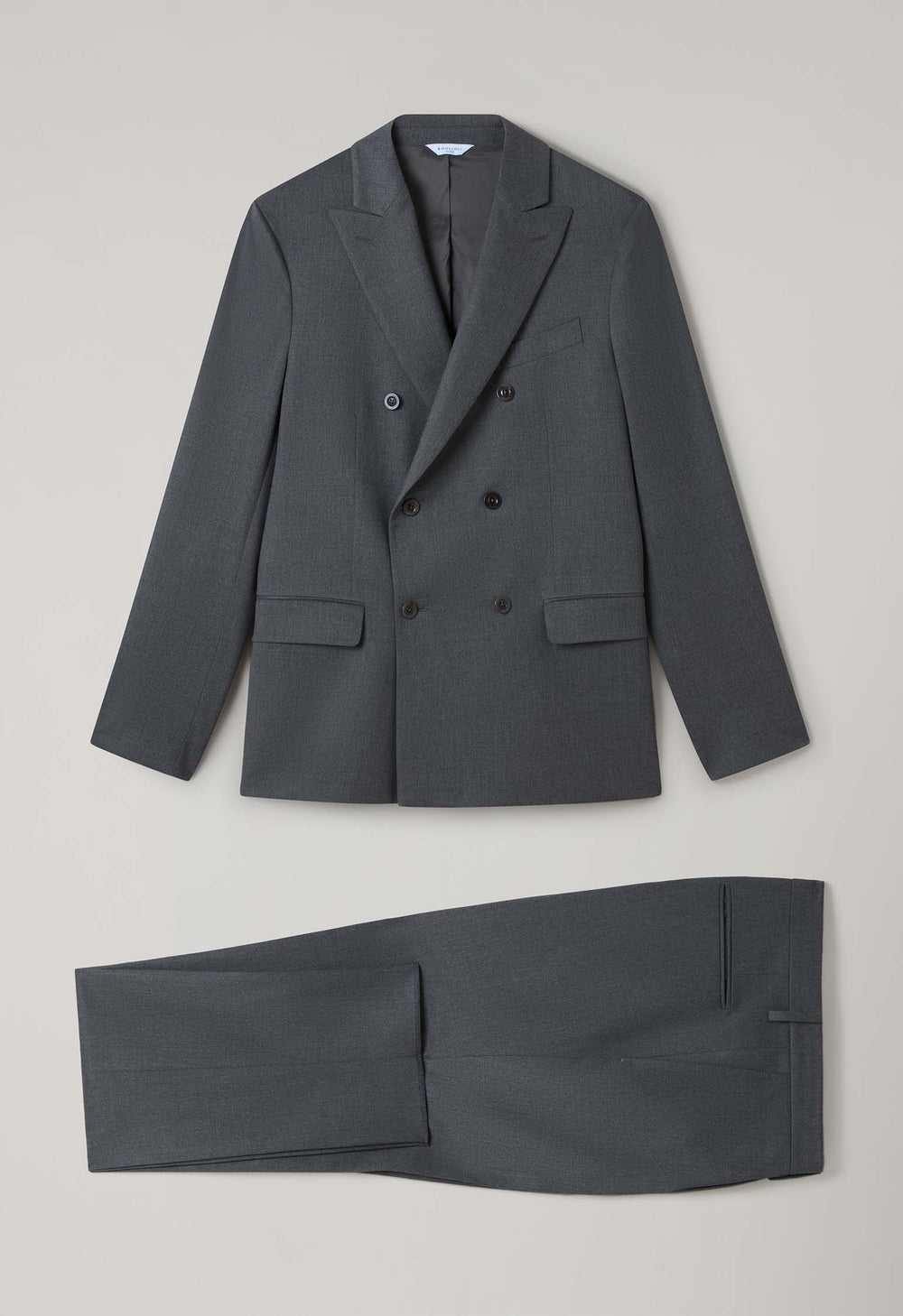 Grey Stretch Wool B-Line Suit