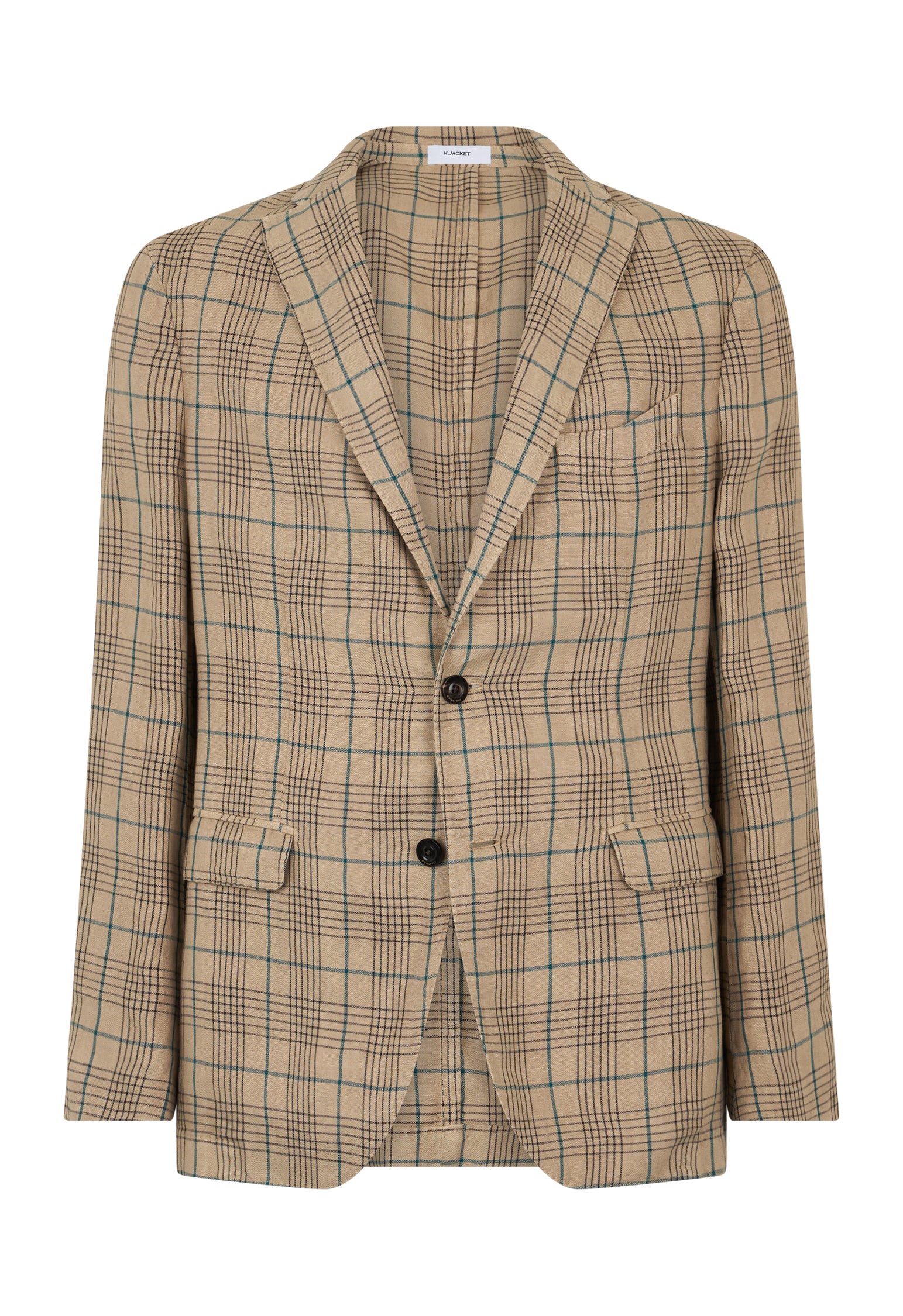 【定価95000円】BOGLIOLI ボリオリ K.JACKET チェック 52 K-Jacket in beige checked linen | Boglioli® – BoglioliMilano