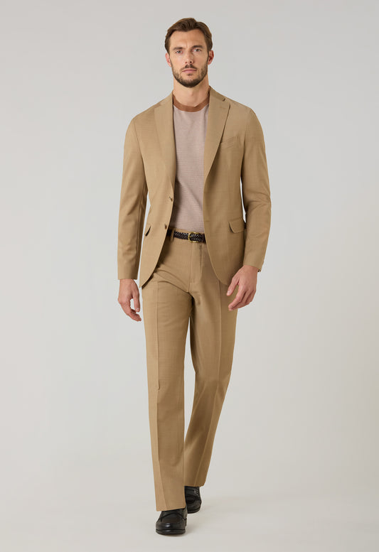 Camel Stretch Wool K-Suit