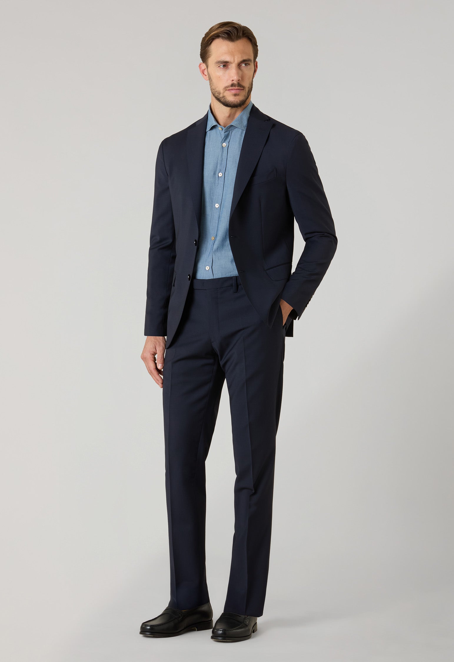 Abito K-Jacket in lana stretch blu