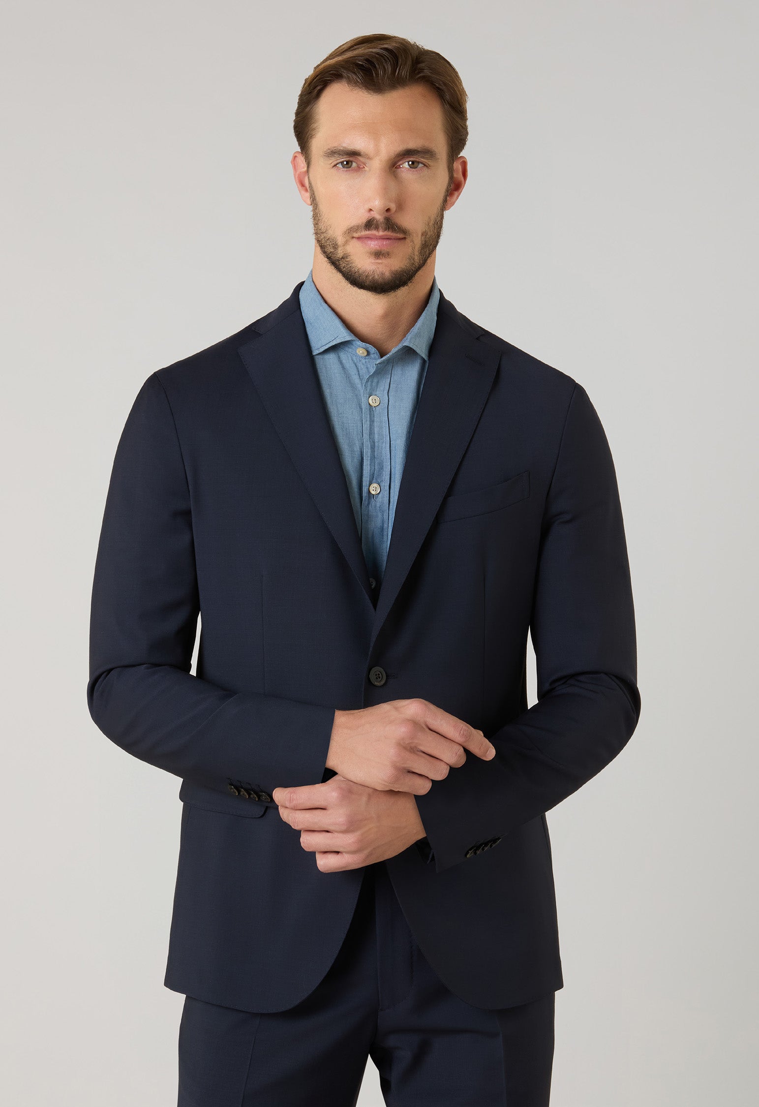Blue Stretch Wool K-Suit | Boglioli® – BoglioliMilano