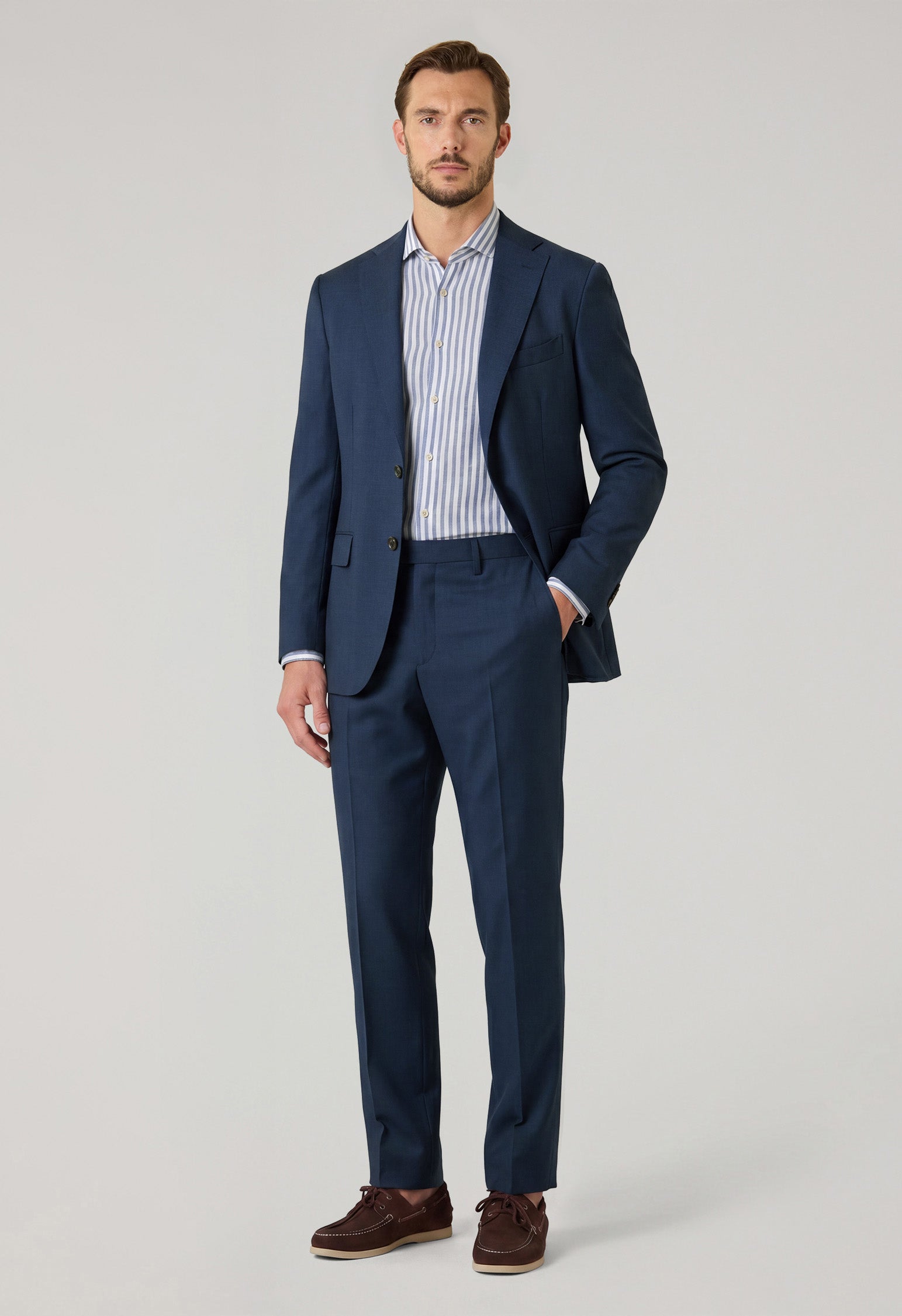 Abito K-Jacket in lana strutturata blu
