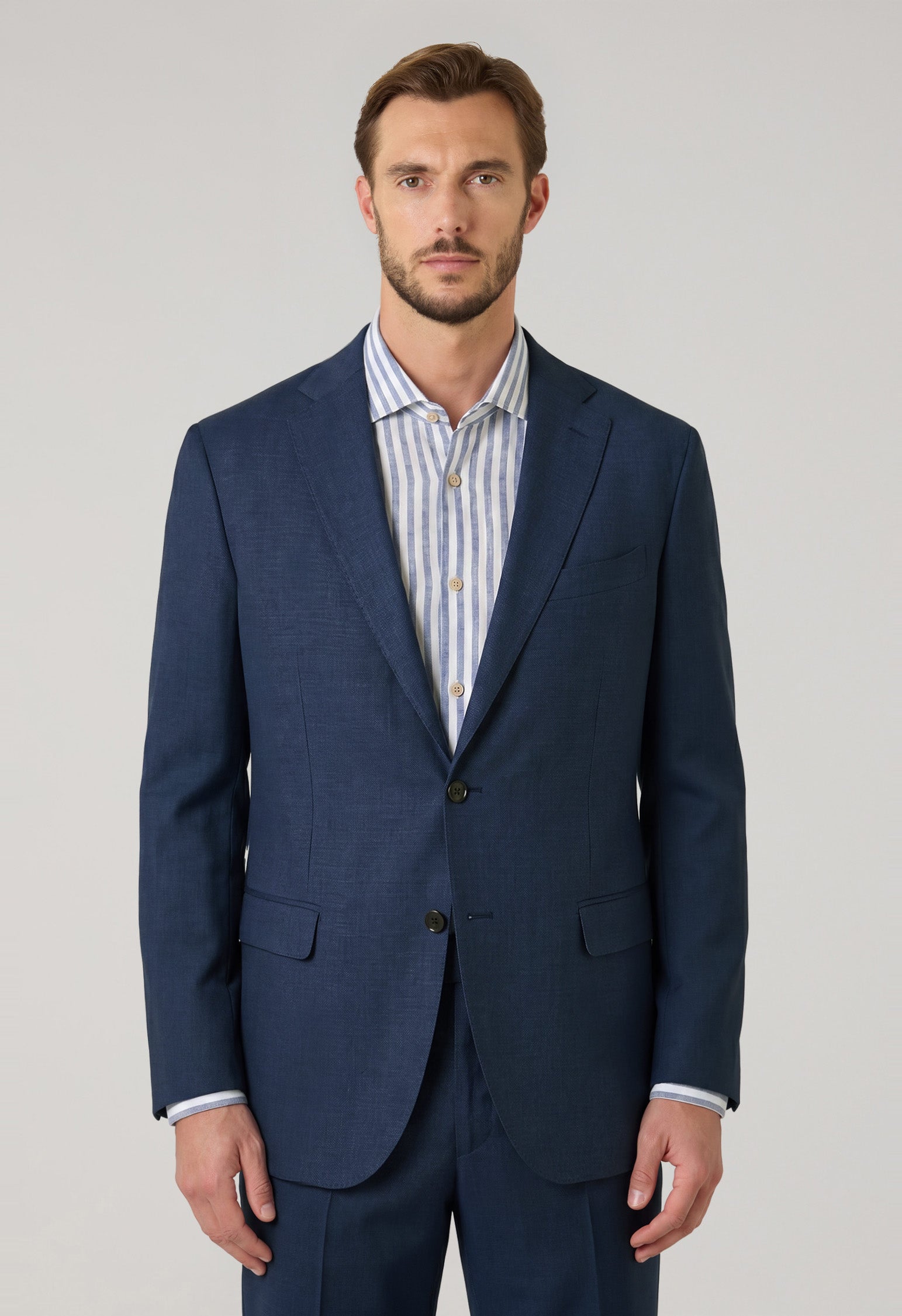 Abito K-Jacket in lana strutturata blu