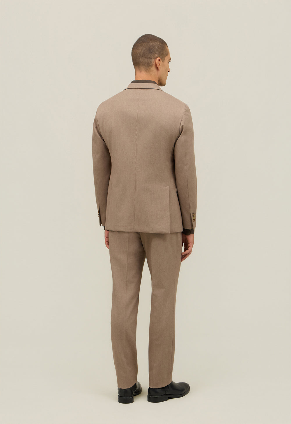 Beige Stretch Wool K-Suit