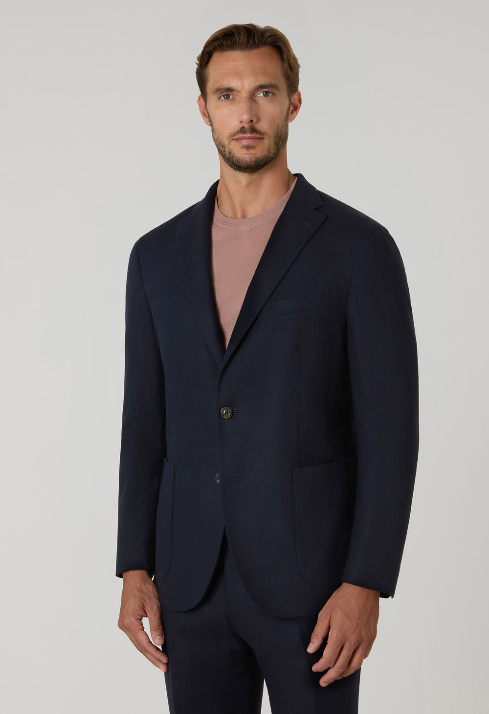 Dark Blue Stretch Wool K-Suit
