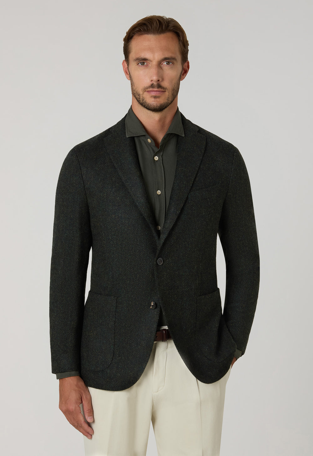 Green Shetland Chevron K-Jacket