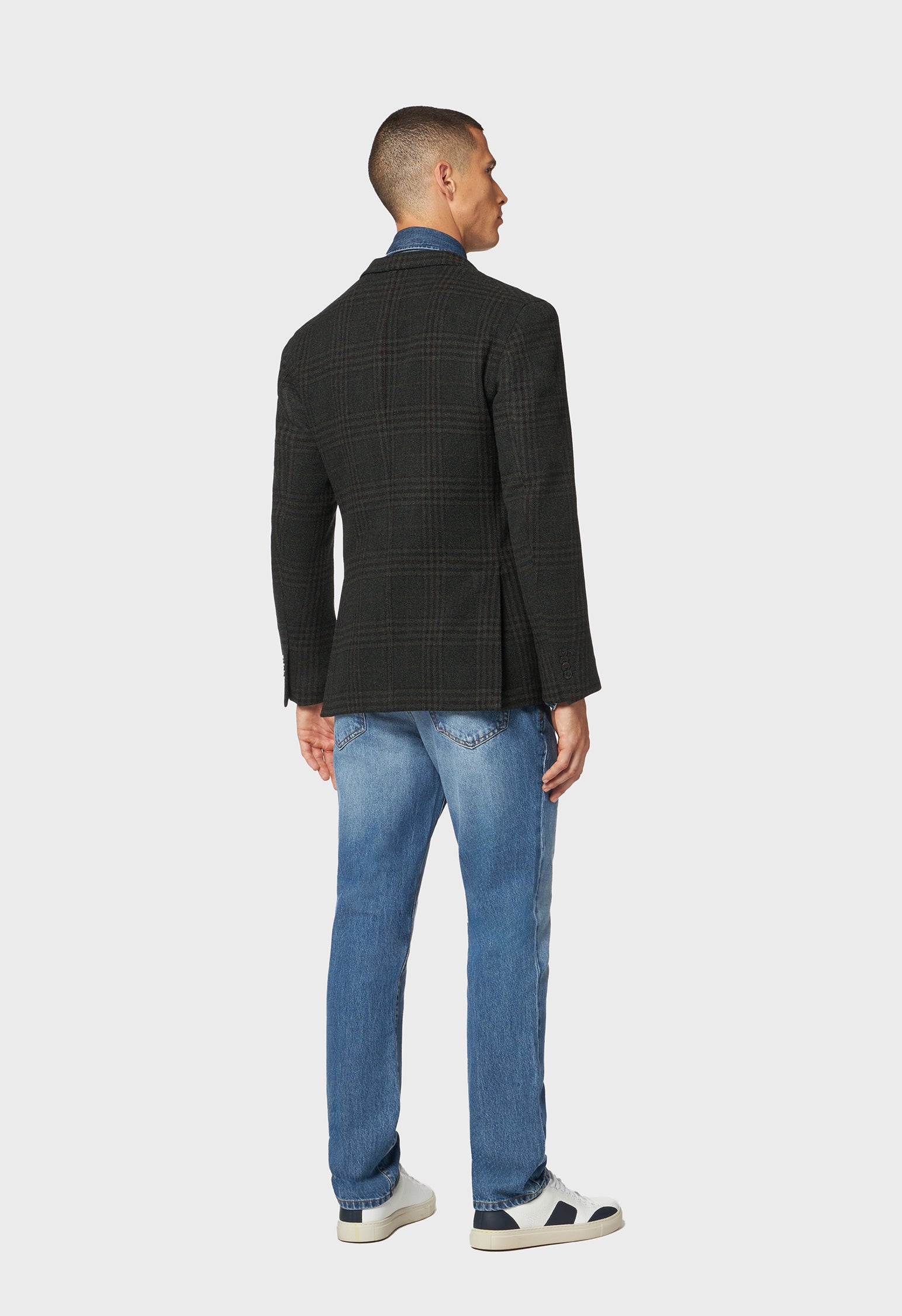 Grünes K-Jacket aus Schurwolle und Kaschmir