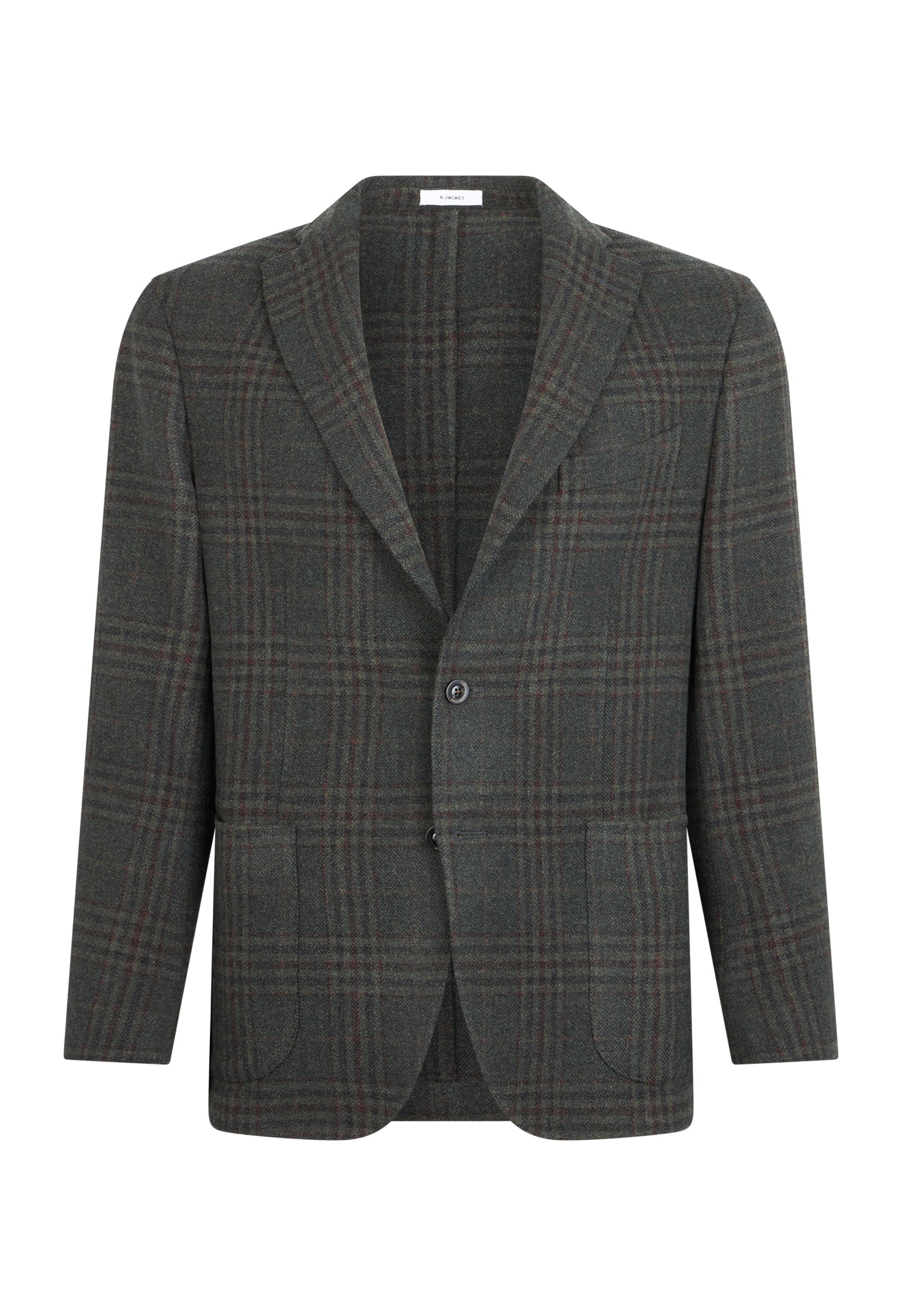 Grünes K-Jacket aus Schurwolle und Kaschmir