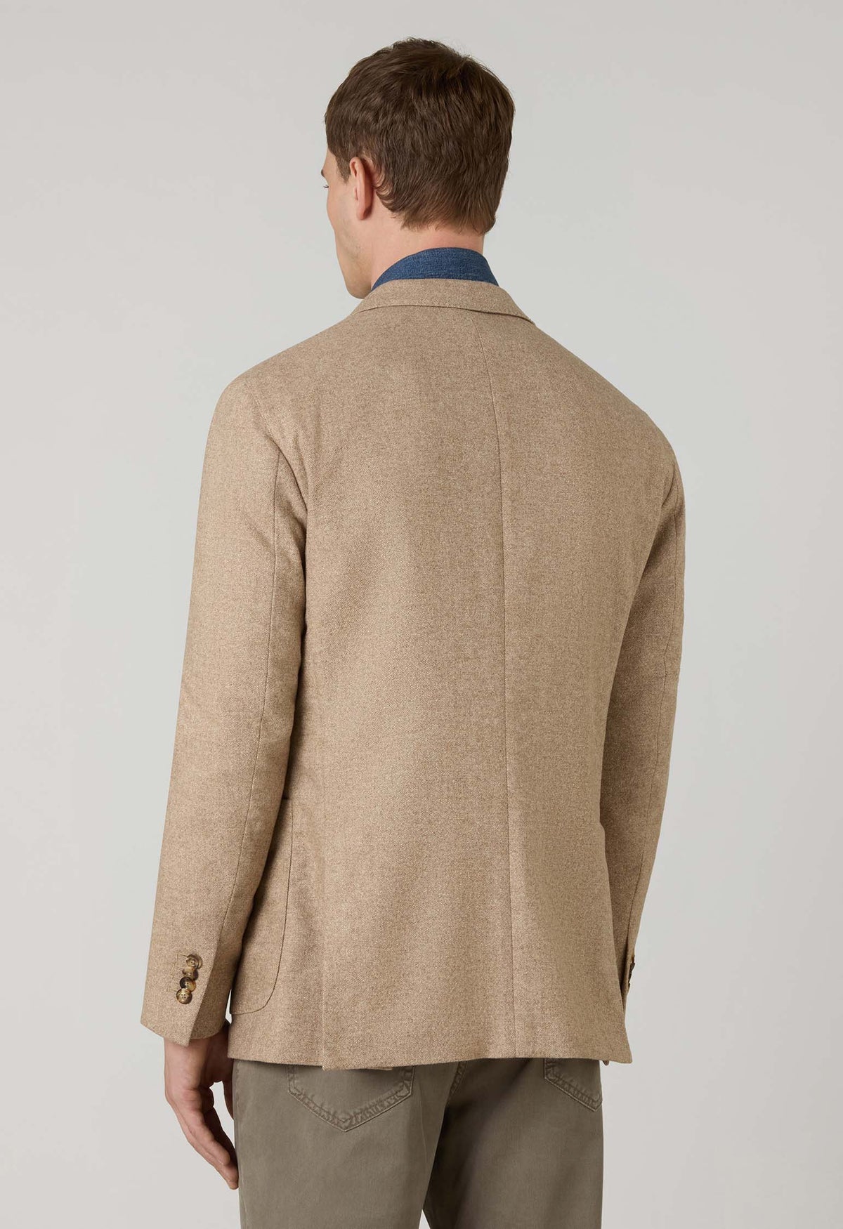 K-Jacket in misto lana e seta beige