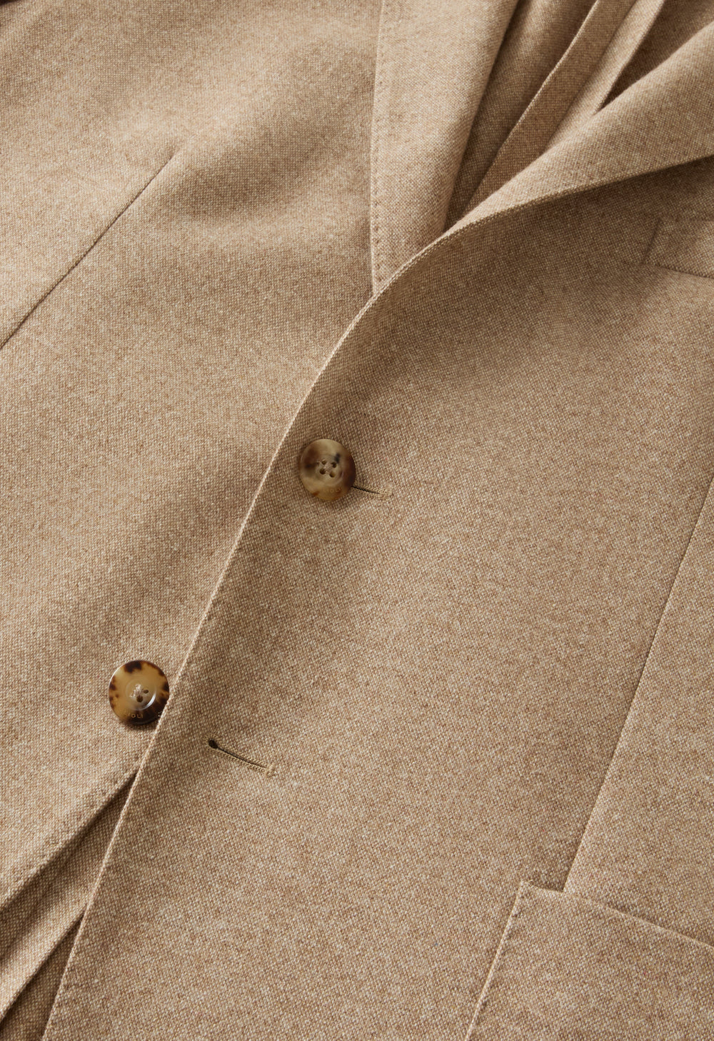 Beige blended Wool Silk K-Jacket