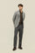 Grey Prince of Wales Soft Wool Cashmere blend K-Jacket