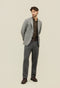 Grey Prince of Wales Soft Wool Cashmere blend K-Jacket