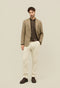 Beige Prince of Wales Wool blend K-Jacket