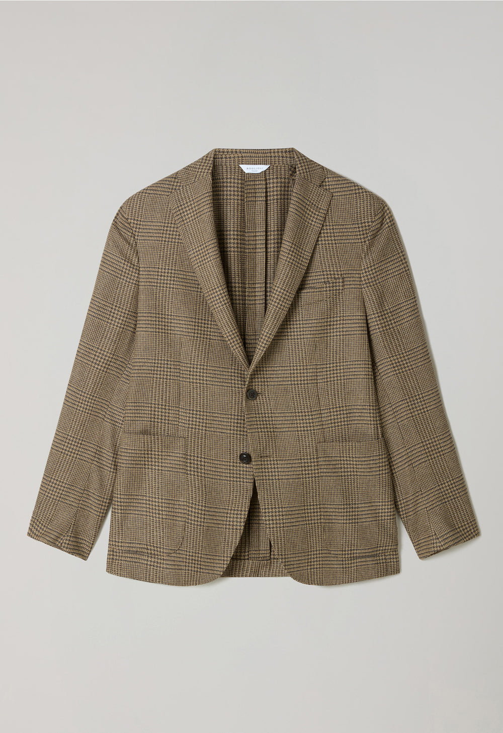 Beige Prince of Wales Wool blend K-Jacket