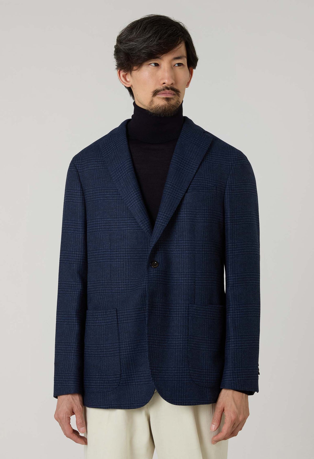 Blue Prince of Wales Wool blend K-Jacket