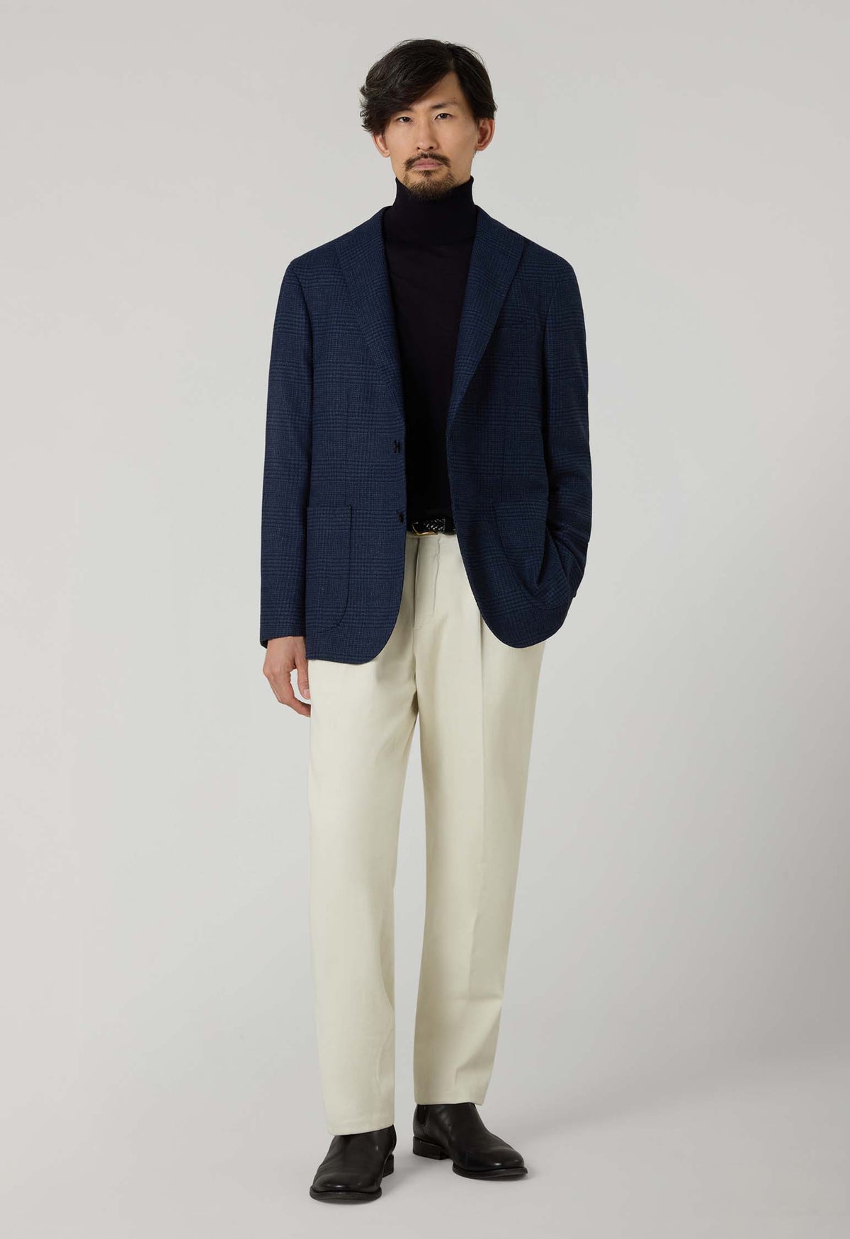 Blue Prince of Wales Wool blend K-Jacket