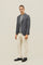 Grey Wool check K-Jacket