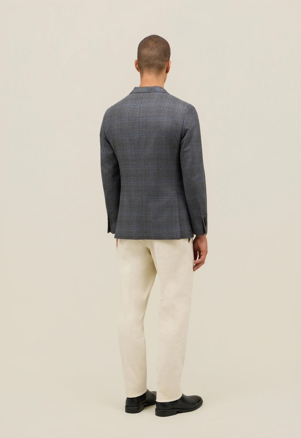 Grey Wool check K-Jacket