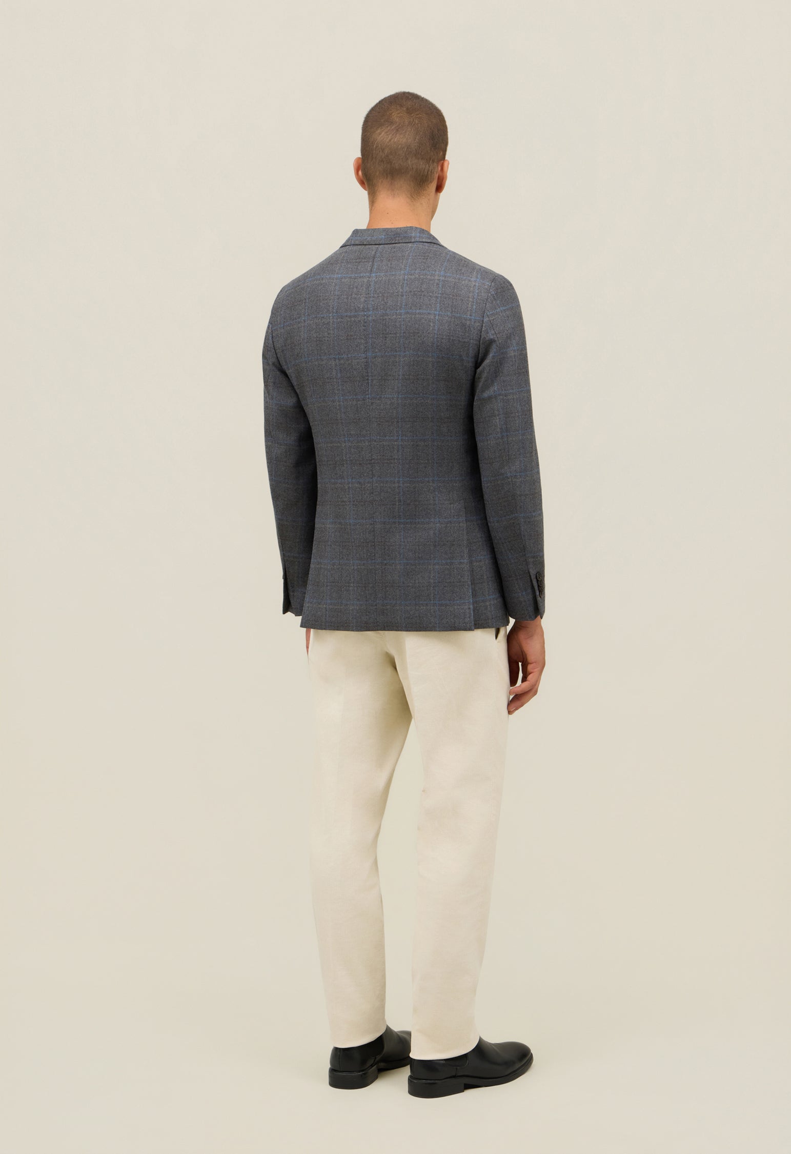 Grey Wool check K-Jacket