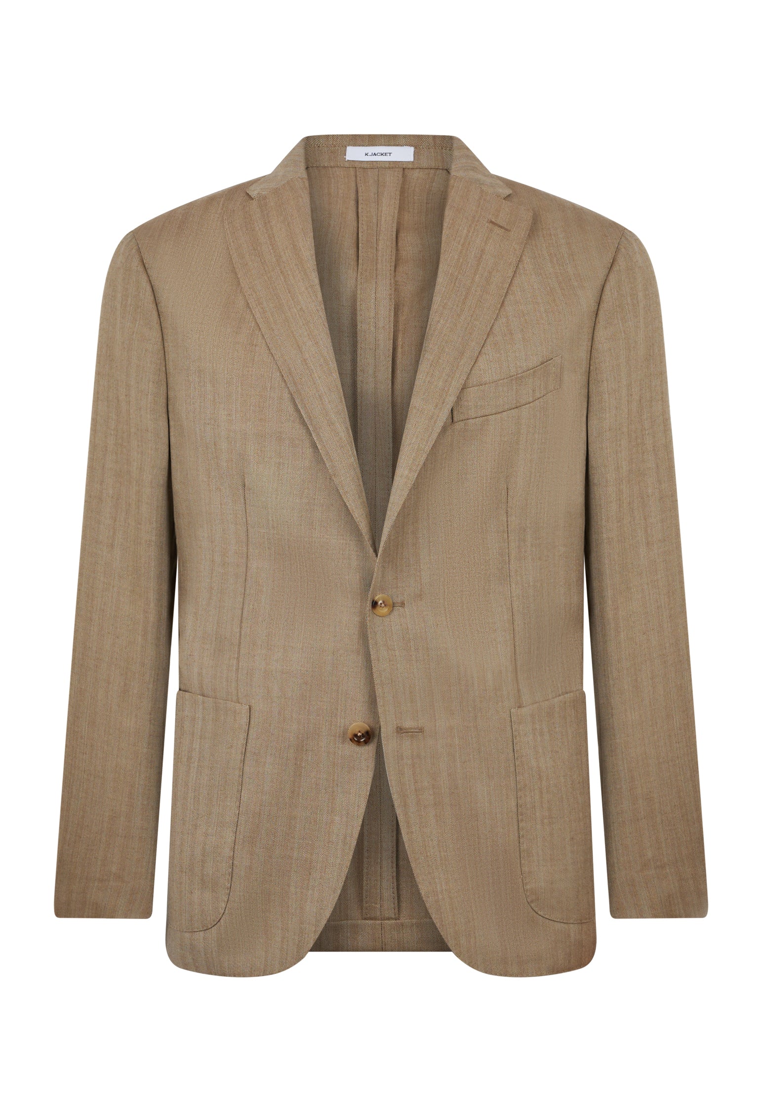 K-Jacket chevron in beige wool and silk | Boglioli® – BoglioliMilano