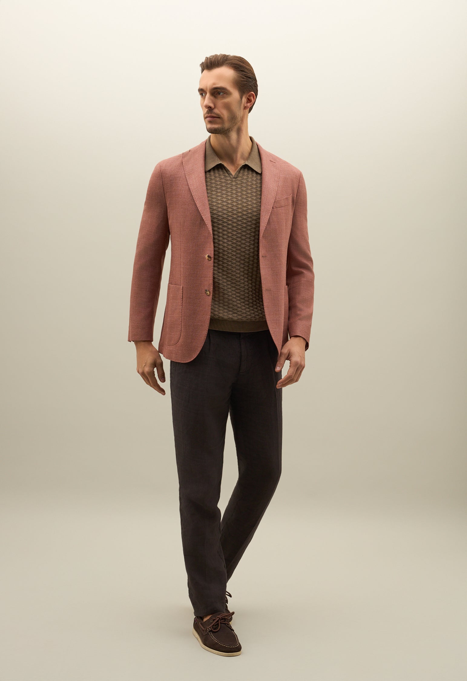 Wool, silk and linen K-Jacket | Boglioli® – BoglioliMilano