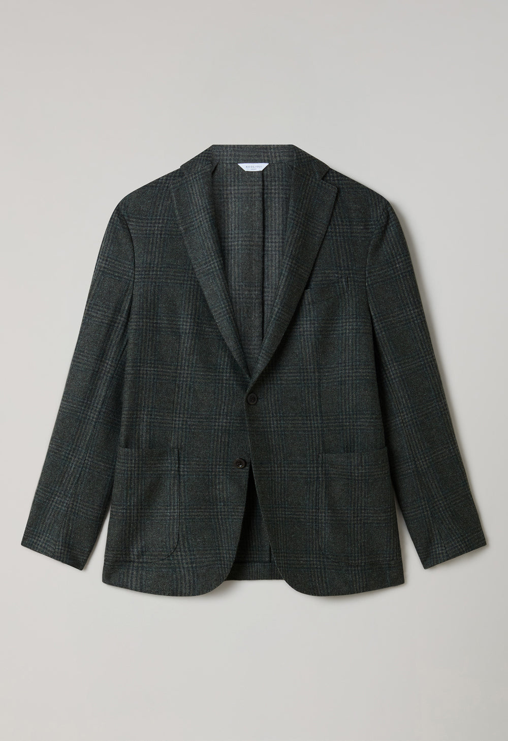 Grüne K-Jacket aus weichem Glencheck-Flanell