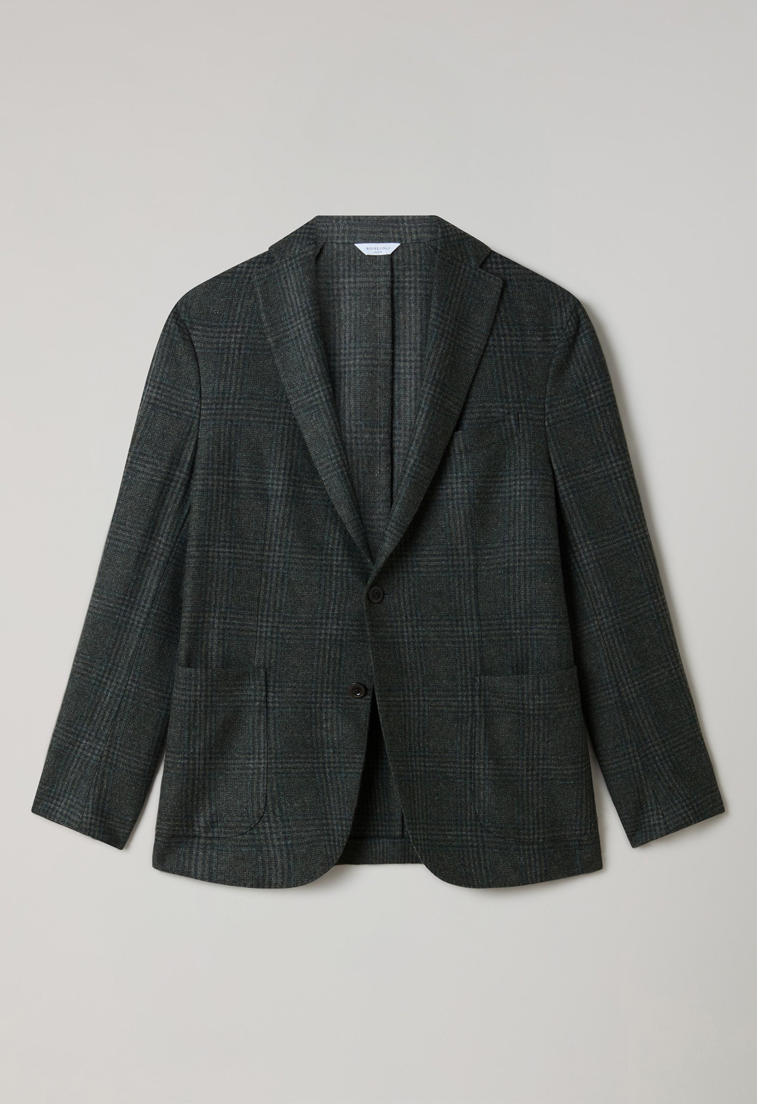 Grüne K-Jacket aus weichem Glencheck-Flanell